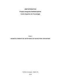 PIM III e IV de Analise e desenvolvimento de sistemas - UNIP