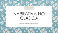 Narrativa no clásica