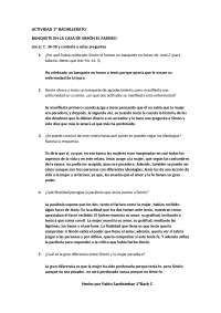 Banquete en la casa de Simón el Fariseo - Actividad Bachillerato