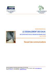 dessalement des eaux