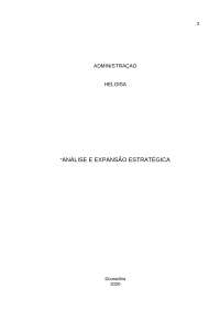 PRODUÇÃO INTERDISCIPLINAR EM GRUPO-‘PTG “ANÁLISE E EXPANSÃO ESTRATÉGICA