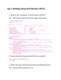NEXUS Lab workbook for network engineers