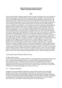 i mixed methods nella ricerca educativa Agosti