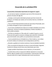 Características destacadas importantes de Augusto B. Leguía
