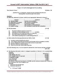 Cost Accounting Problems and Solutions from The Institute of Cost Accountants of India