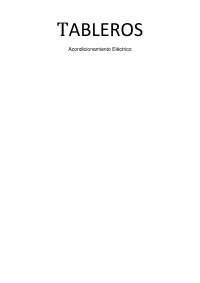 Tableros. Acondicionamiento Eléctrico
