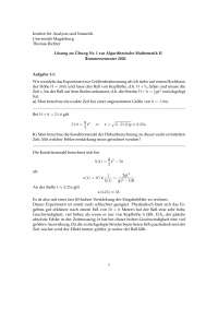 Lösung zu: Übung Nr. 1 zur Algorithmische Mathematik II WS 19/20