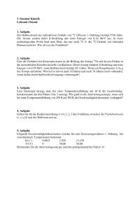 Kinetik/Physikalische Chemie II Lehramt Übung 3
