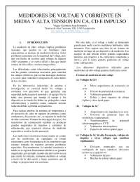 medidores de voltaje y corriente en media y alta tension