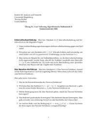 Algorithmische Mathematik II Übung Nr. 3