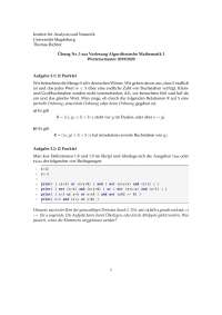 Algorithmische Mathematik I Übung Nr. 3