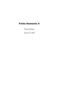 Vorlesungsskript Finite Elemente (II)/Finite Elements II