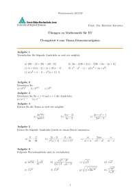 Elementaraufgaben zu Analysis 1 für Elektrotechnik mit Lösungen