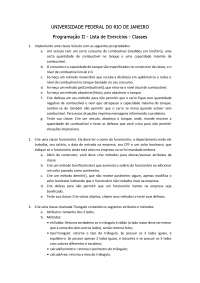 Exercícios Computação em Python - Classes