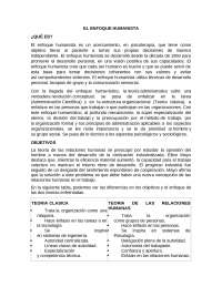 ENFOQUE HUMANISTA PARA LA ADMINISTRACIÓN DE EMPRESAS
