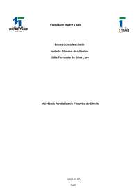 Atividade Avaliativa de Filosofia do Direito: Jusnaturalismo, Juspositivismo e Justiça