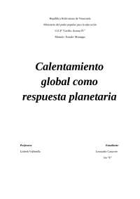 Calentamiento global - Docsity