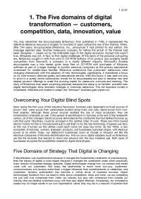 Book summary: the digital transformation playbook - David L. Rogers ...