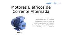 Motores Elétricos por Corrente Alternada