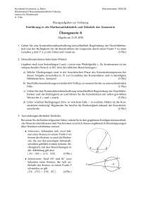 Einführung in die Mathematikdidaktik und Didaktik der Geometrie Übungsserie 6