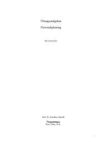 Aufgabensammlung Personalplanung WS 19/20