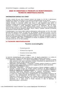 Emergenze Mediche - modulo Anestesia