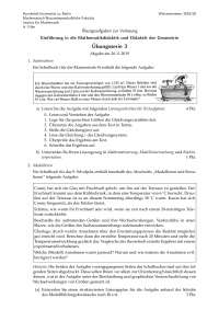Einführung in die Mathematikdidaktik und Didaktik der Geometrie Übungsserie 3