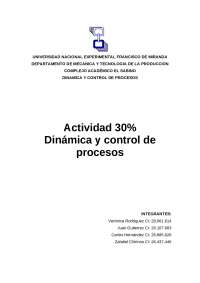 Dinámica y control de procesos