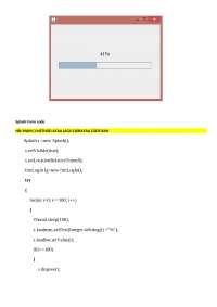 Java Code for Splash Screen and User Authentication