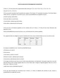 Guía de ejercicios probabilidad condicionada