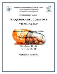 Bioquimica del Cobalto y la Vitamina B12