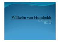 Präsentation Wilhelm von Humboldt