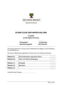 Schr. Abiturprüfung 2009 Chemie ST