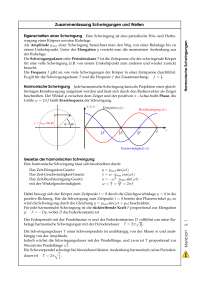 Schwingungen und Wellen/Harmonische Schwingungen
