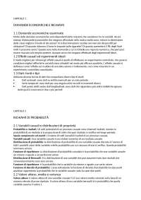 Riassunti Introduzione all'econometria quarta edizione W. Watson, James H. Stock