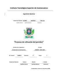 Procesos de refinación del petroleo