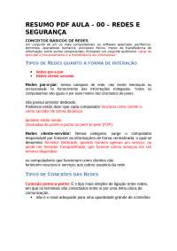 RESUMO PARA CONCURSO - REDES DE COMPUTADORES
