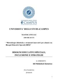 Metodologie didattiche per l'inclusione di alunni con Bisogni Educativi Speciali (BES)