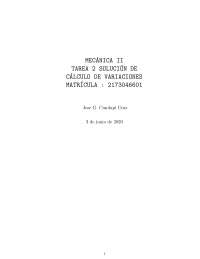 SOLUCIÓN DE EJERCICIOS CÁLCULO DE VARIACIONES DEL LIBRO Marion