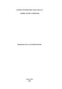Relatorio de Refrigeração