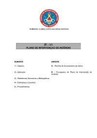 Instrução Técnica para Elaboração de Planos de Intervenção em Caso de Incêndio