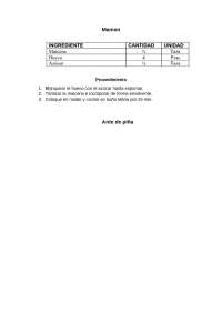 Receta Ante de piña con mamon