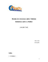 Violencia domestica: estudo do caso Moçambique