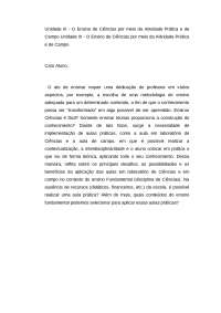 atividade reflexiva prática de Ensino de ciências