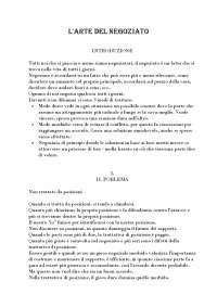 RIASSUNTO - L'ARTE DEL NEGOZIATO -