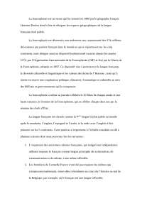 un trabajo sobre la francofonía