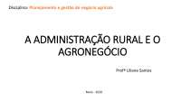 Administração rural e agronegócio