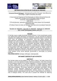 Obtenção de extratos