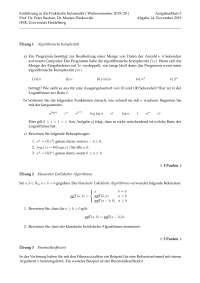Üb. Praktische Informatik:Algorithmische Komplexität, Euklidscher Algorithmus, Binomialkoeffizient