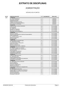 Materias do Curso de administração 1° semestre - Docsity